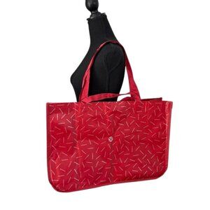 LULULEMON Extra Large Red Reusable Shopping Tote Bag XL